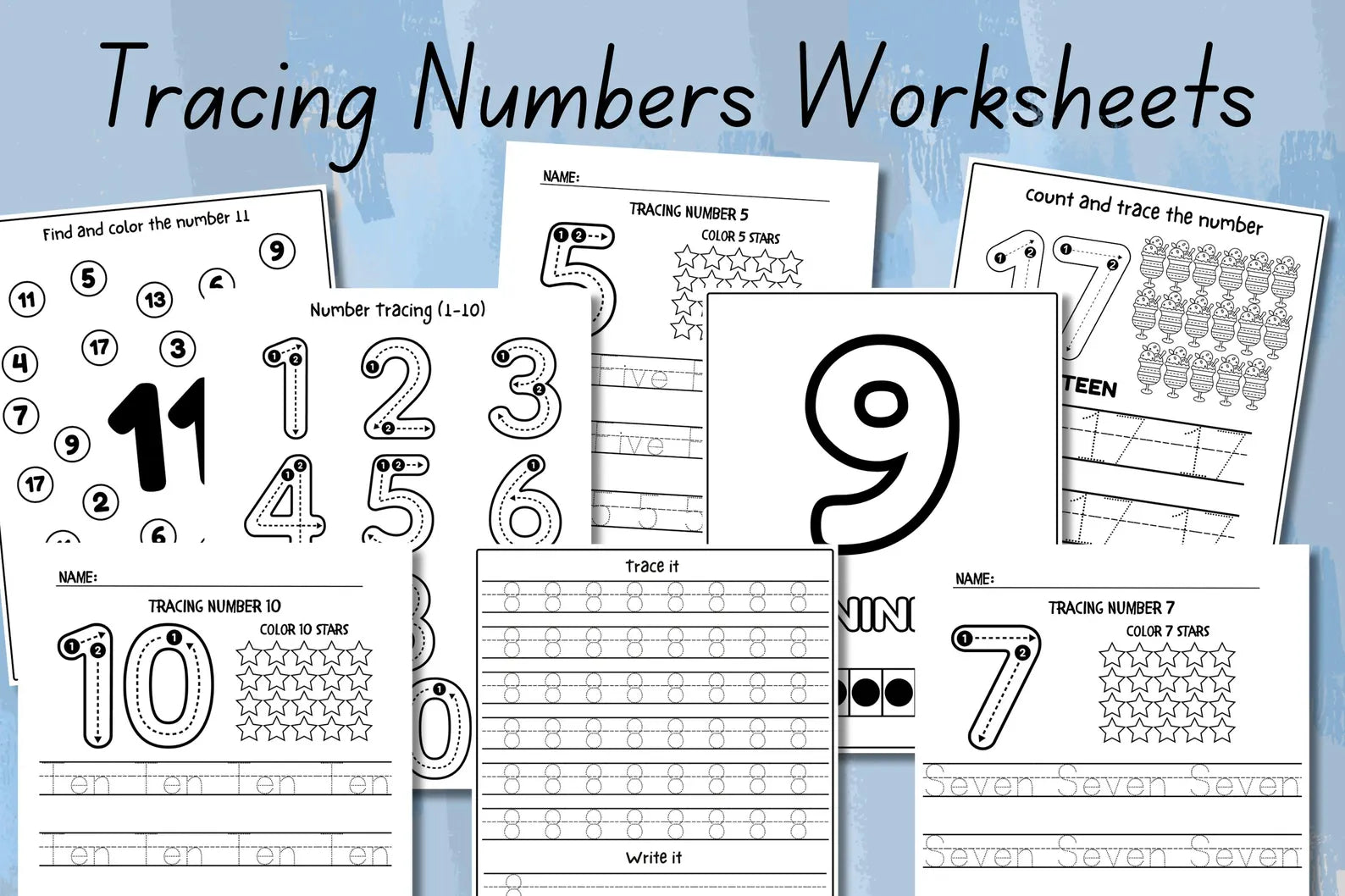 Preschool Pre-K + Kindergarten -Kids Activity-Worksheet| Coloring | Dot To Dot | Tracing | Alphabet Book